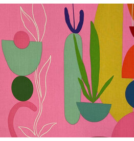 Alexander Henry Fabrics Folklorico, Modern Mexicana in Pink, Fabric Half-Yards