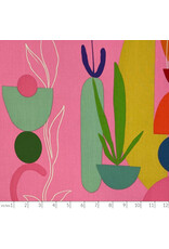 Alexander Henry Fabrics Folklorico, Modern Mexicana in Pink, Fabric Half-Yards