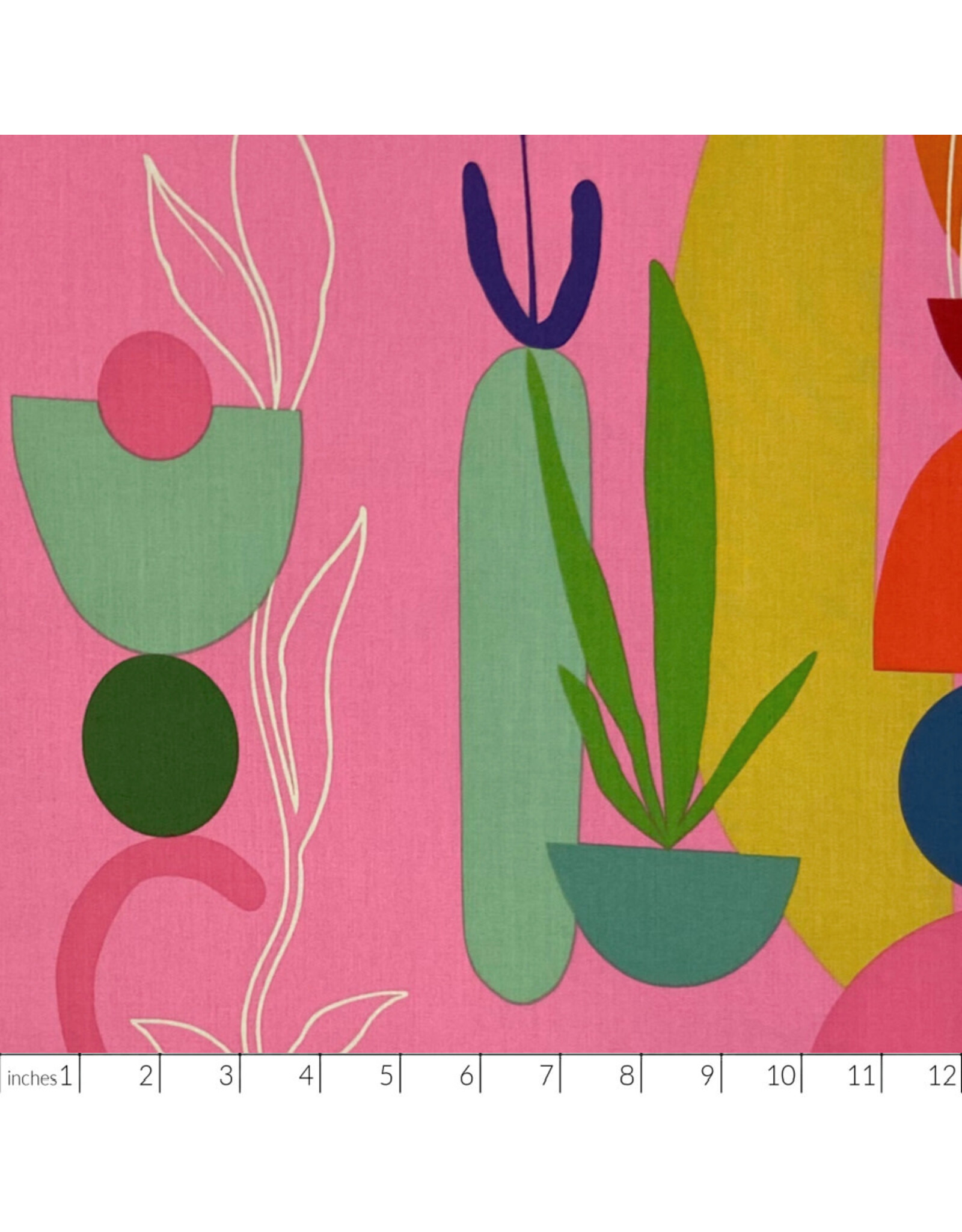 Alexander Henry Fabrics Folklorico, Modern Mexicana in Pink, Fabric Half-Yards