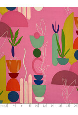 Alexander Henry Fabrics Folklorico, Modern Mexicana in Pink, Fabric Half-Yards