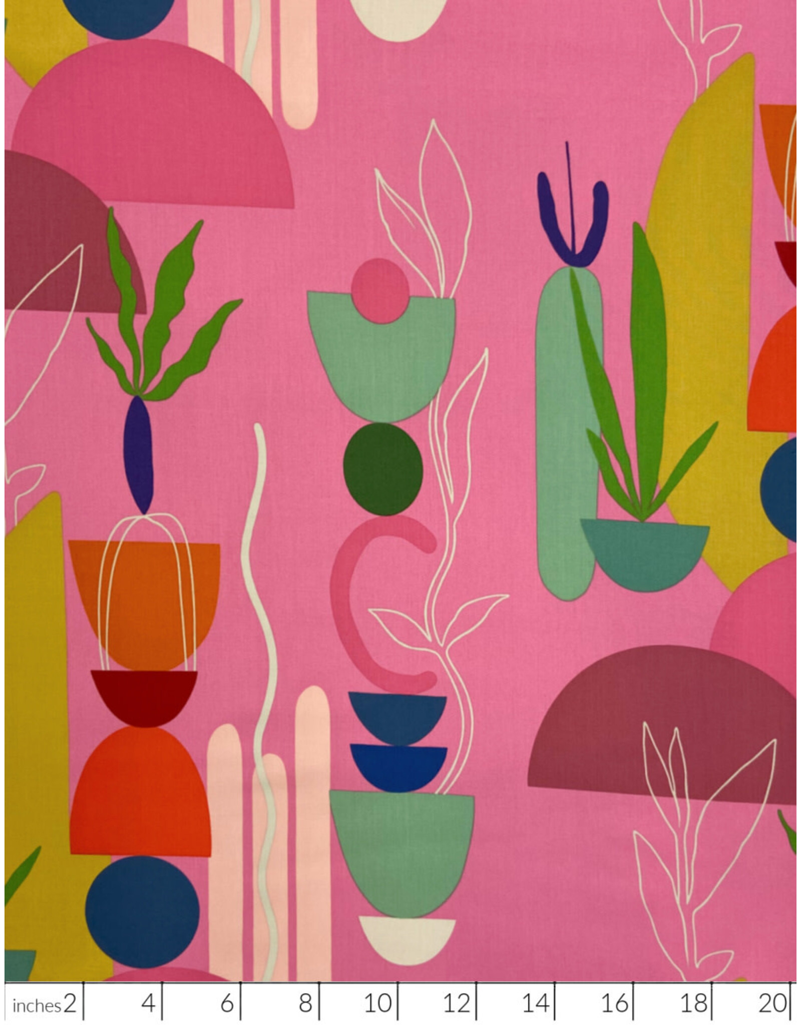 Alexander Henry Fabrics Folklorico, Modern Mexicana in Pink, Fabric Half-Yards