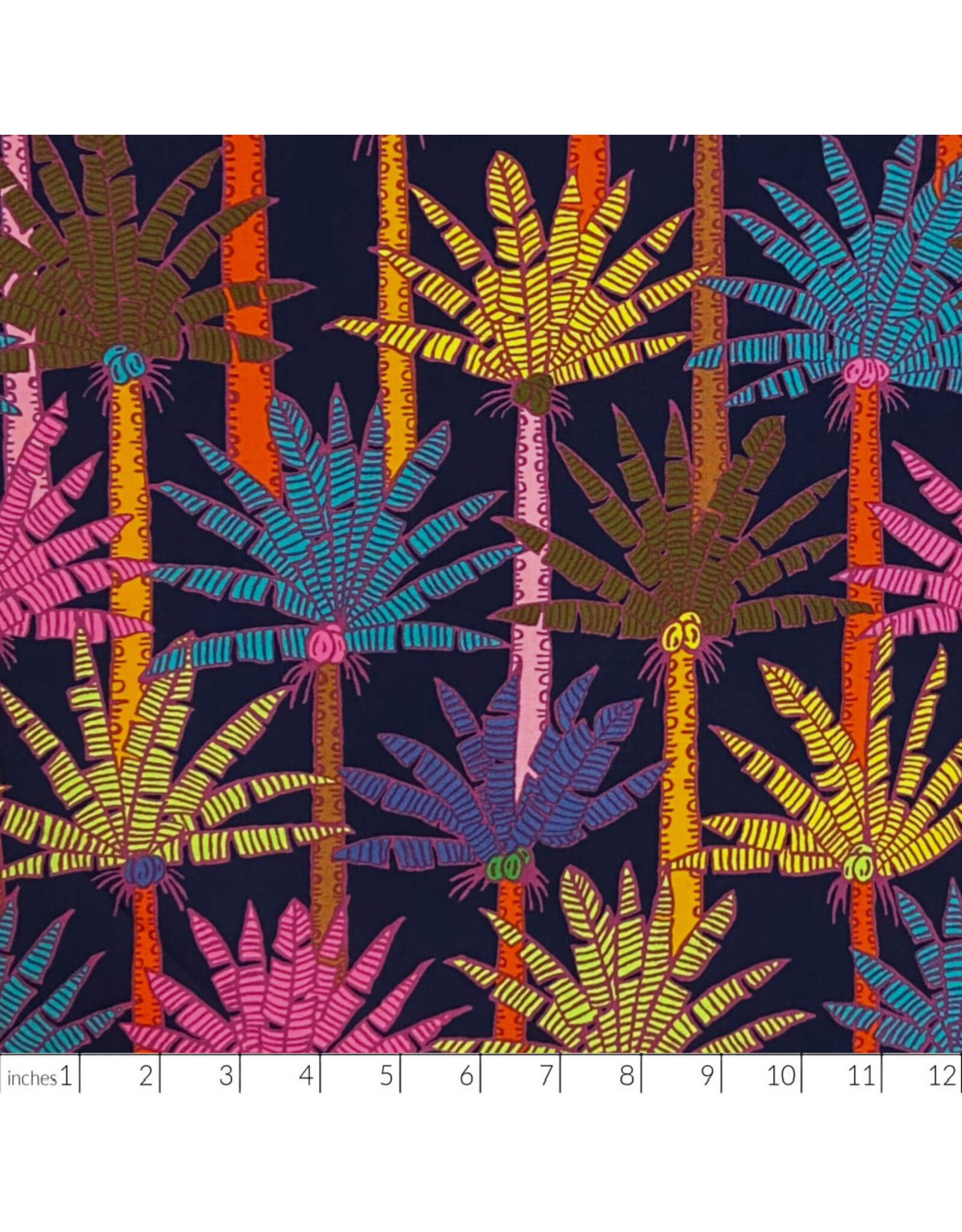 PD's Alexander Henry Collection Indigo West, Isla Vista in Color Burst, Dinner Napkin