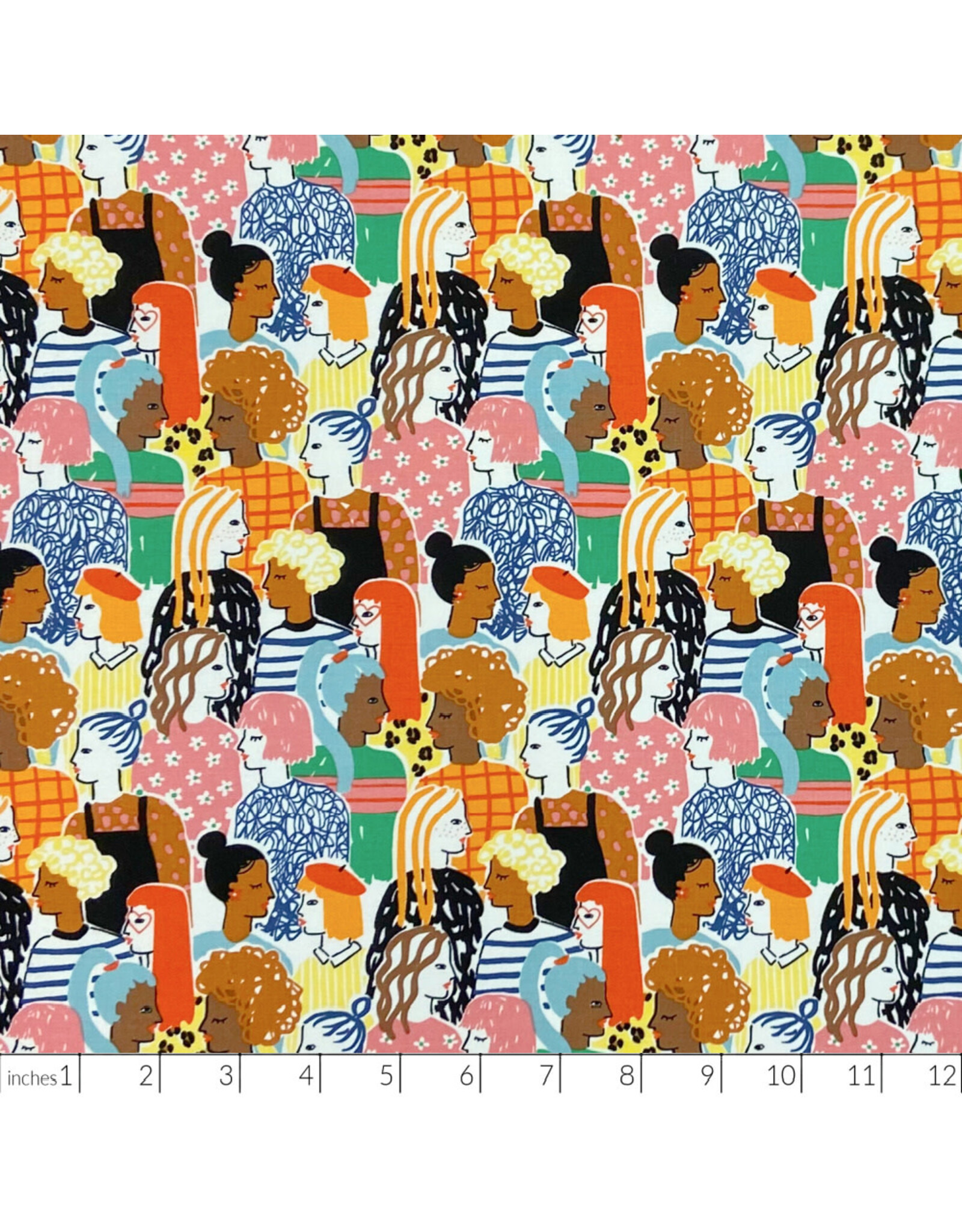 Alexander Henry Fabrics Nicole's Prints, Stronger Together in Bright, Fabric Half-Yards