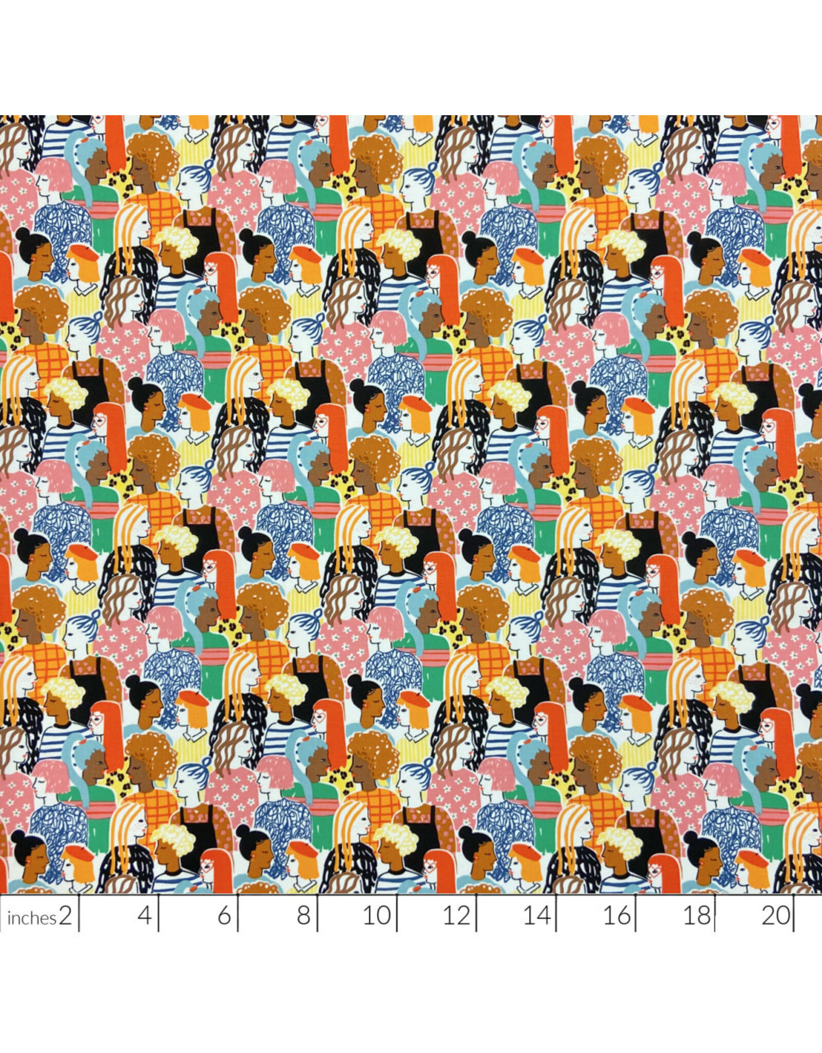 Alexander Henry Fabrics Nicole's Prints, Stronger Together in Bright, Fabric Half-Yards