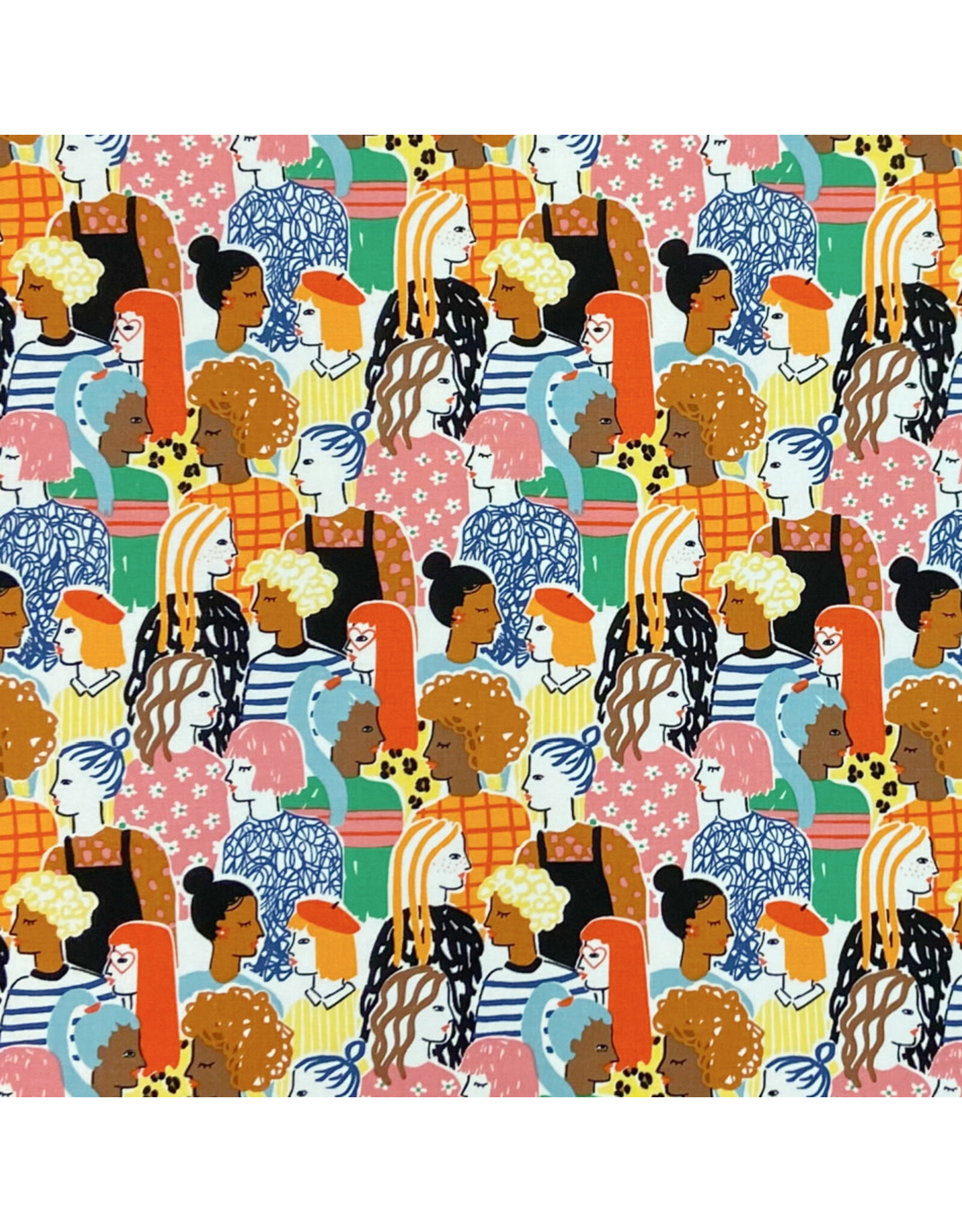 Alexander Henry Fabrics Nicole's Prints, Stronger Together in Bright, Fabric Half-Yards