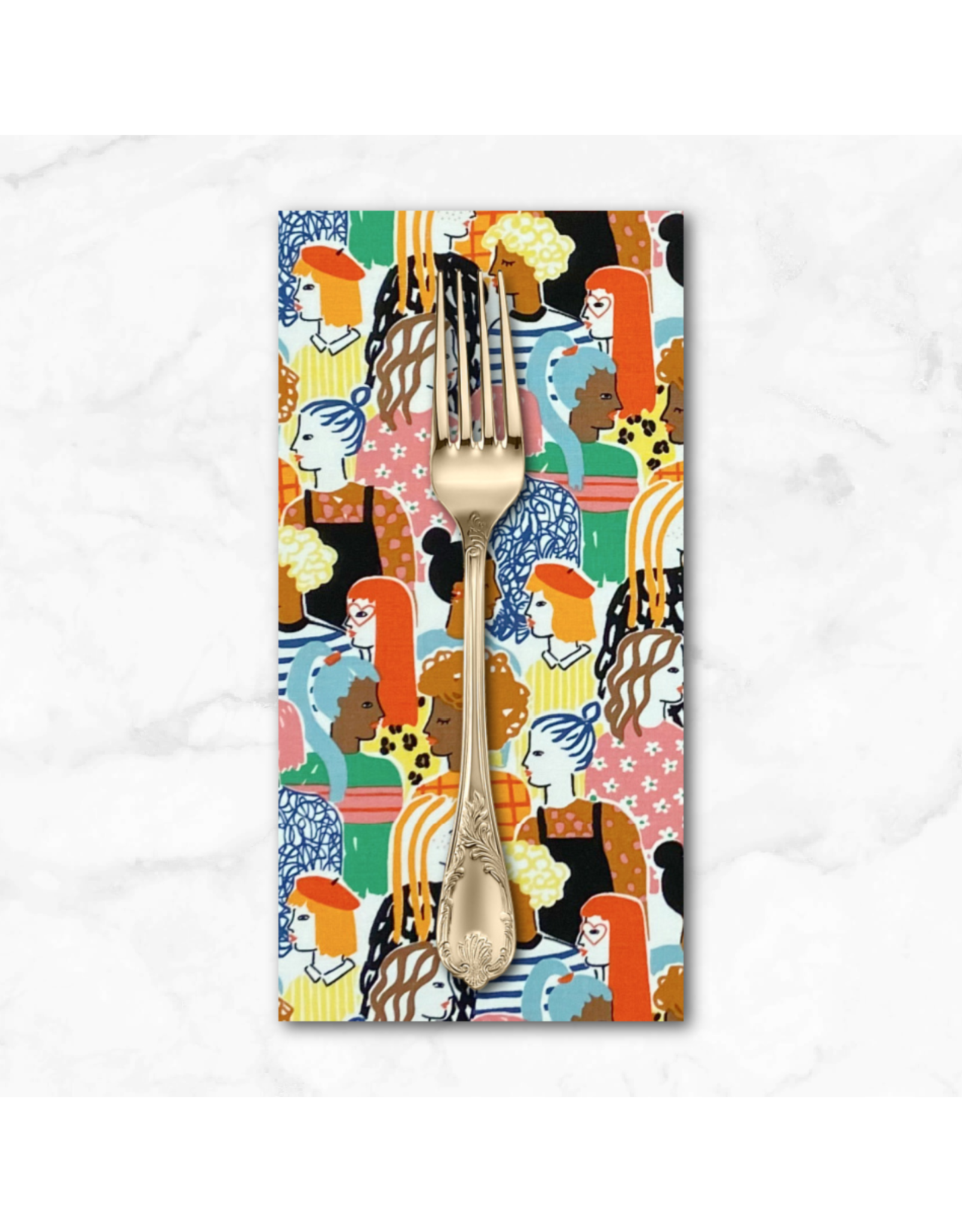 PD's Alexander Henry Collection Nicole’s Prints, Stronger Together in Bright, Dinner Napkin