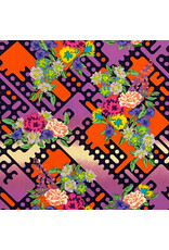 Alexander Henry Fabrics Nicole's Prints, Balmoral Floral in Monarch Bright, Fabric Half-Yards