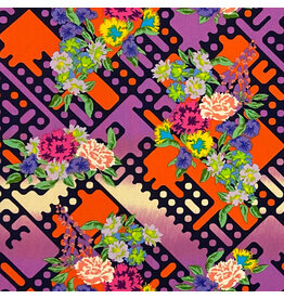 Alexander Henry Fabrics Nicole's Prints, Balmoral Floral in Monarch Bright, Fabric Half-Yards