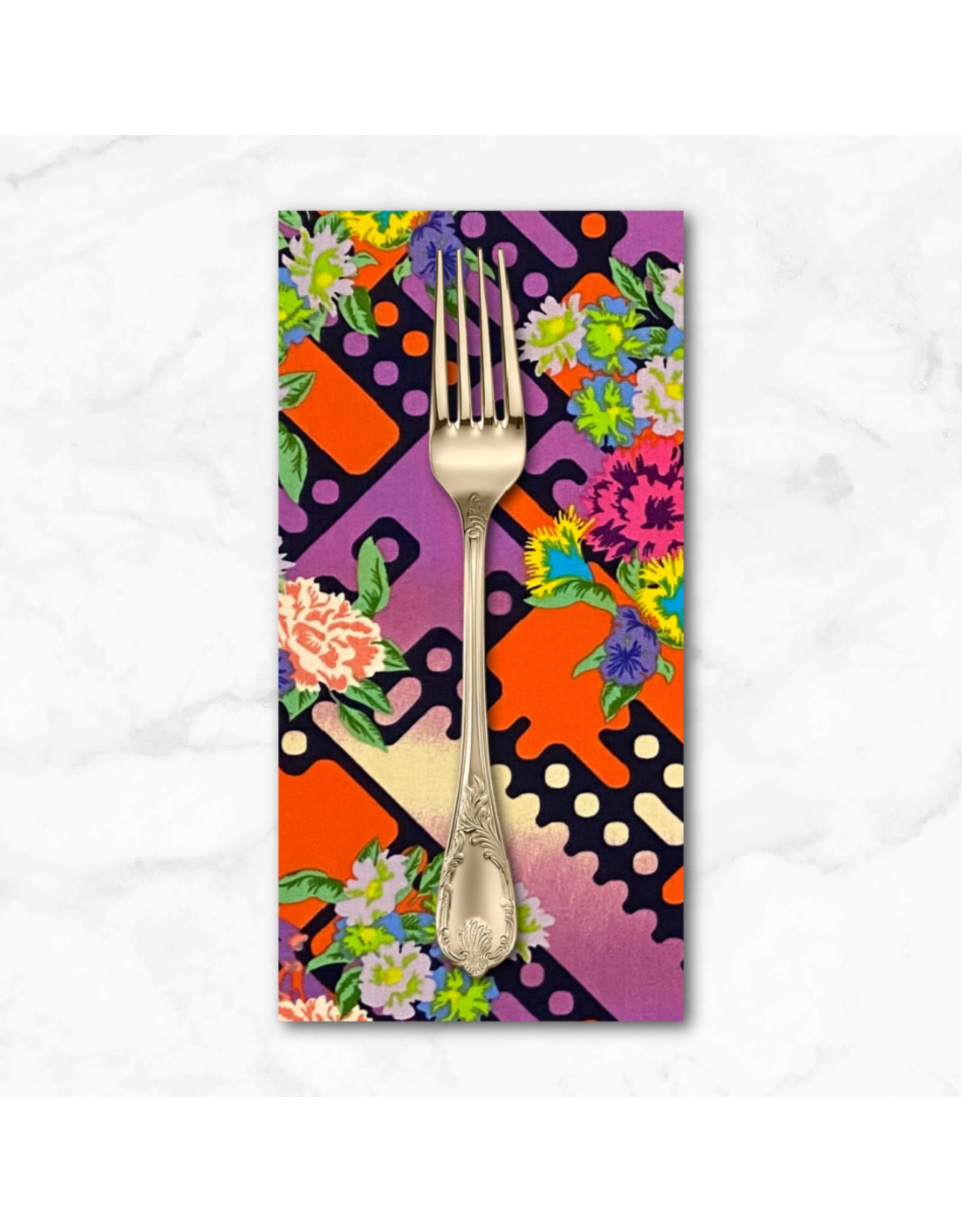 PD's Alexander Henry Collection Nicole’s Prints, Balmoral Floral in Monarch Bright, Dinner Napkin