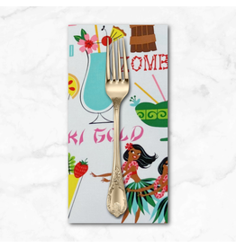 PD's Alexander Henry Collection Tiki Dreams, Rum Swizzle in Natural, Dinner Napkin
