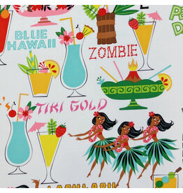 Alexander Henry Fabrics Tiki Dreams, Rum Swizzle in Natural, Fabric Half-Yards