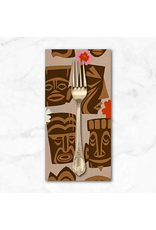 PD's Alexander Henry Collection Tiki Dreams, Tahiti Tiki in Burlap, Dinner Napkin