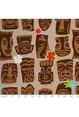 PD's Alexander Henry Collection Tiki Dreams, Tahiti Tiki in Burlap, Dinner Napkin