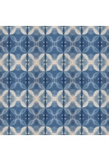 Paintbrush Studio Organic Double Gauze, Shibori 3 in Indigo, Fabric Half-Yards