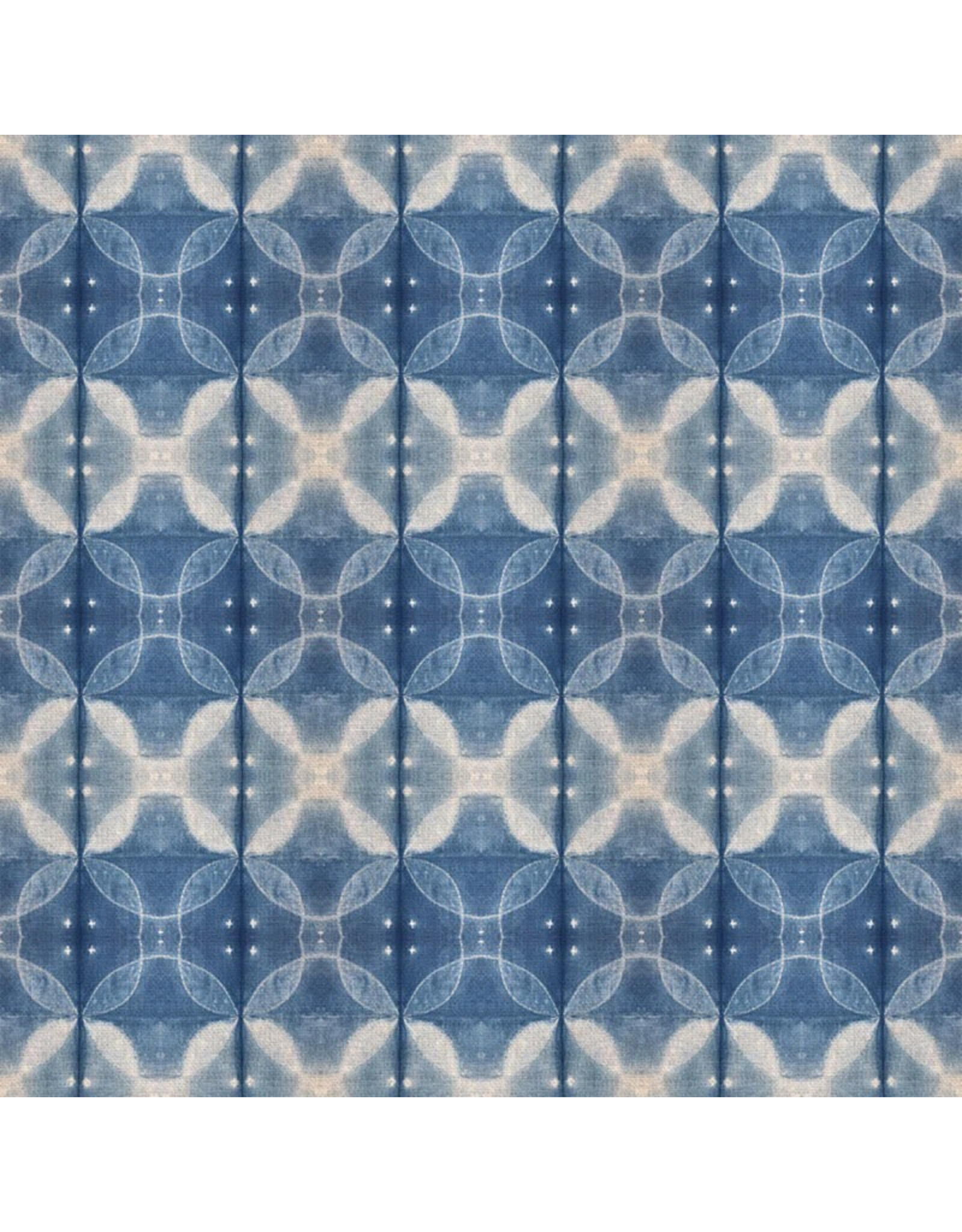 Paintbrush Studio Organic Double Gauze, Shibori 3 in Indigo, Fabric Half-Yards