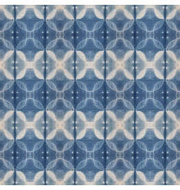 Paintbrush Studio Organic Double Gauze, Shibori 3 in Indigo, Fabric Half-Yards