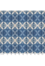 Paintbrush Studio Organic Double Gauze, Shibori 3 in Indigo, Fabric Half-Yards