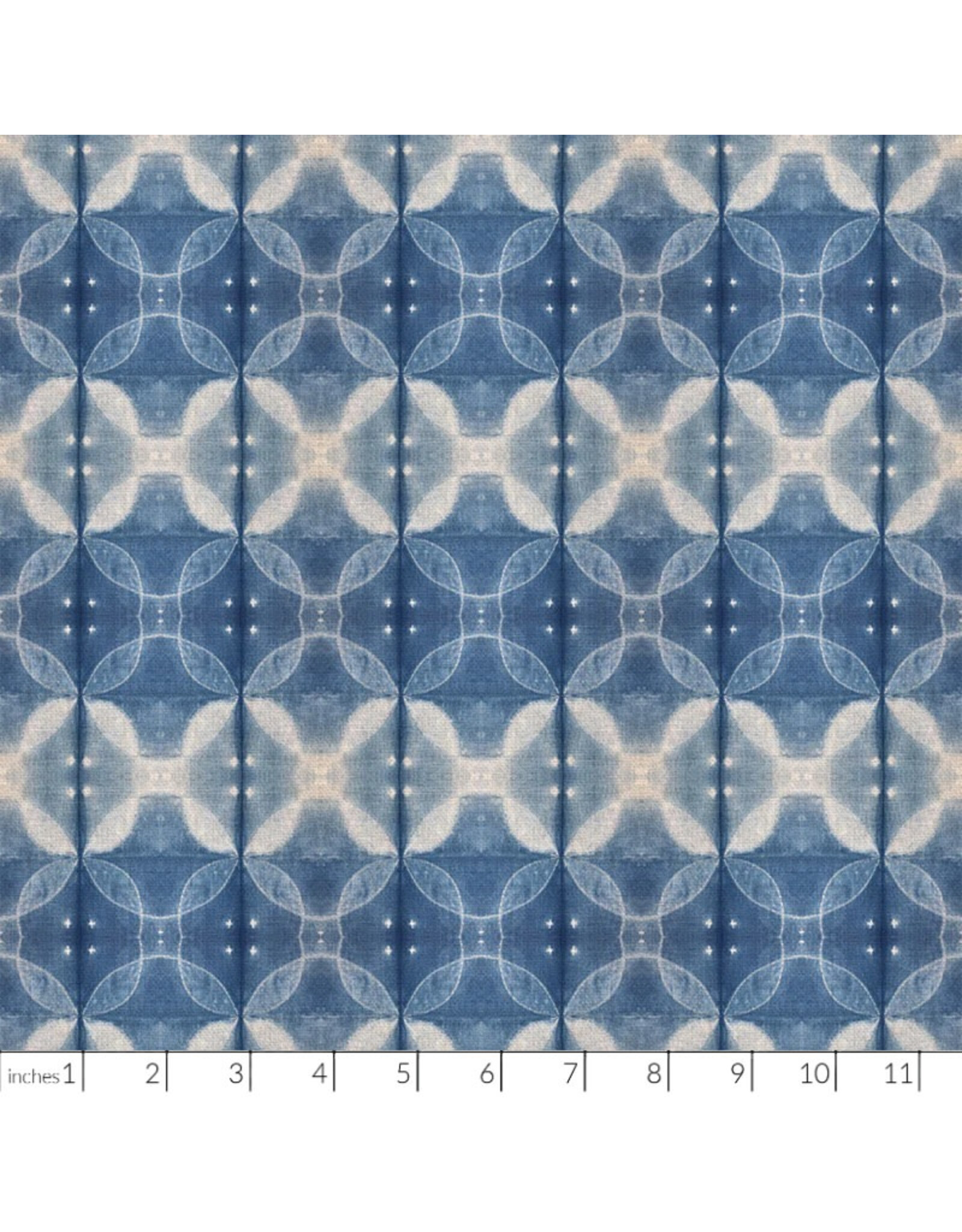 Paintbrush Studio Organic Double Gauze, Shibori 3 in Indigo, Fabric Half-Yards