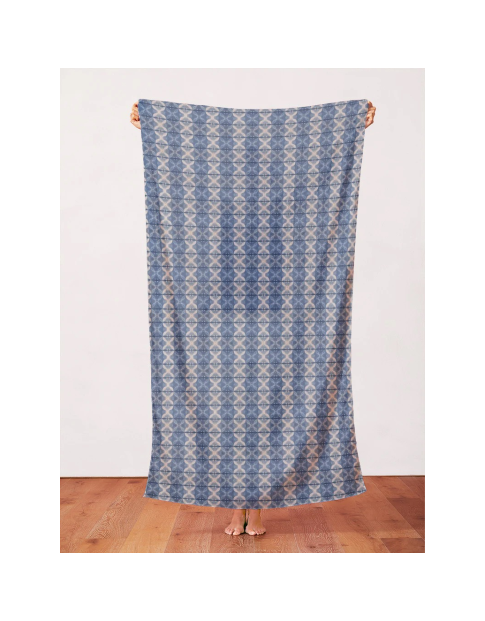 Paintbrush Studio Organic Double Gauze, Shibori 3 in Indigo, Fabric Half-Yards