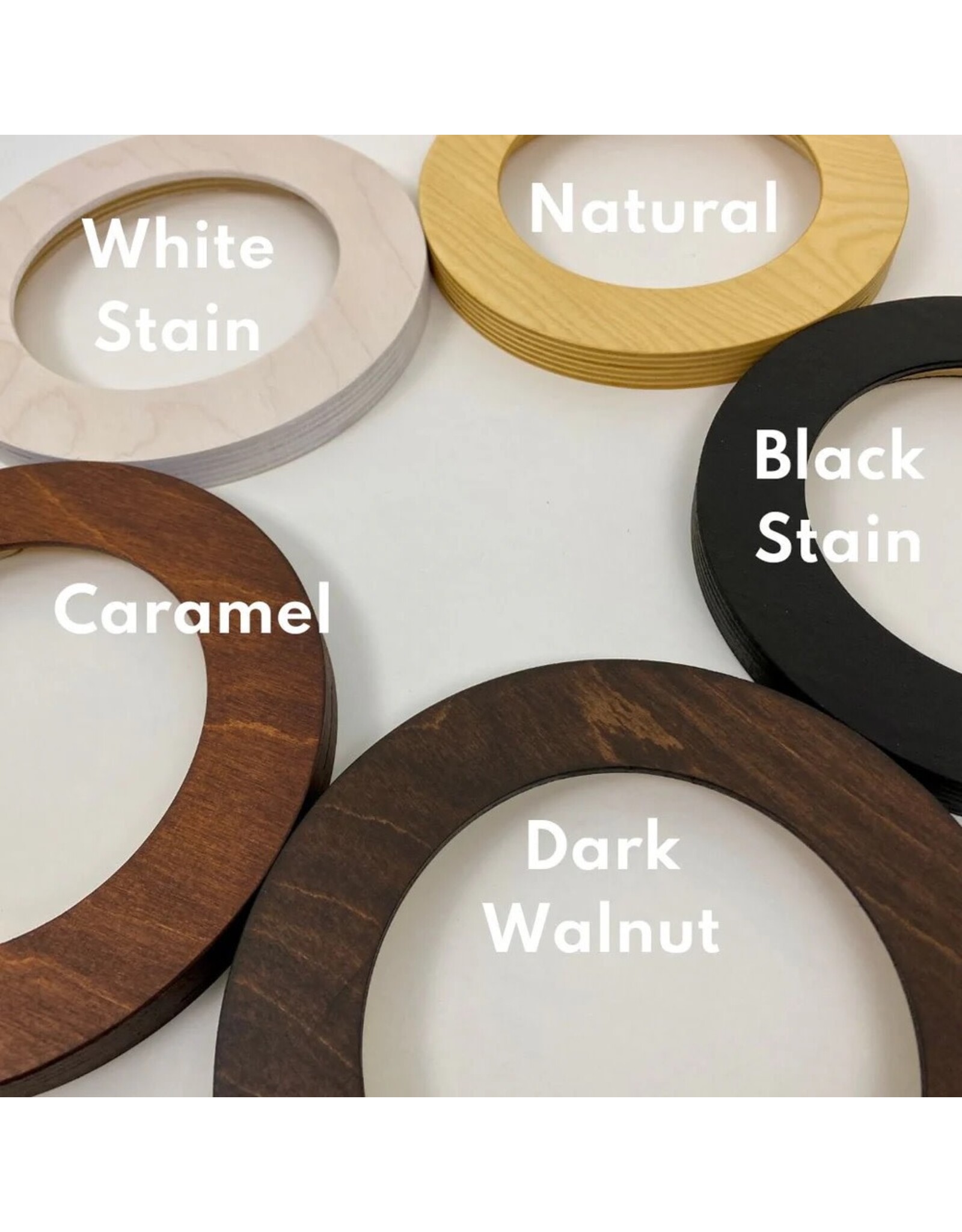 Modern Hoopla Square Hoop Frame in Dark Walnut Stain for 6" Embroidery Hoop