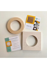 Modern Hoopla Square Hoop Frame in Natural for 6" Embroidery Hoop