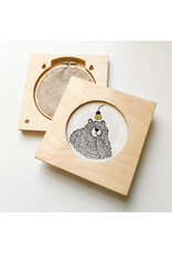 Modern Hoopla Square Hoop Frame in Natural for 6" Embroidery Hoop