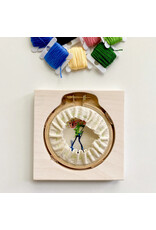 Modern Hoopla Square Hoop Frame in Natural for 6" Embroidery Hoop