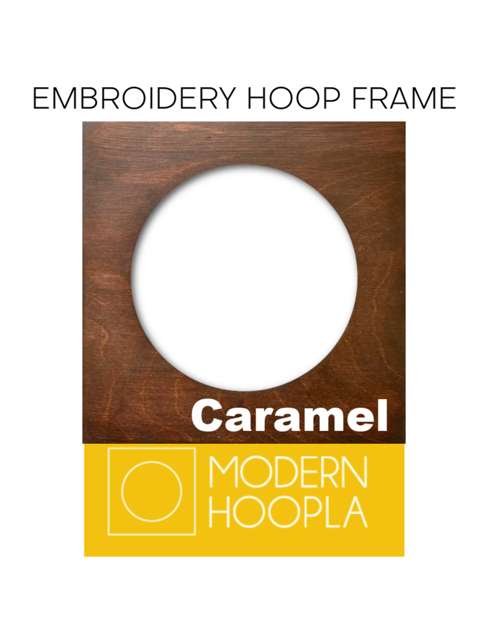 Modern Hoopla Square Hoop Frame in Caramel for 5" Embroidery Hoop
