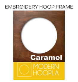 Modern Hoopla Square Hoop Frame in Caramel for 5" Embroidery Hoop