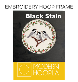 Modern Hoopla Square Hoop Frame in Black Stain for 4" Embroidery Hoop