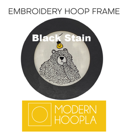 Modern Hoopla Round Hoop Frame in Black Stain for 5" Embroidery Hoop