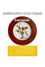 Modern Hoopla Round Hoop Frame in Caramel for 4" Embroidery Hoop