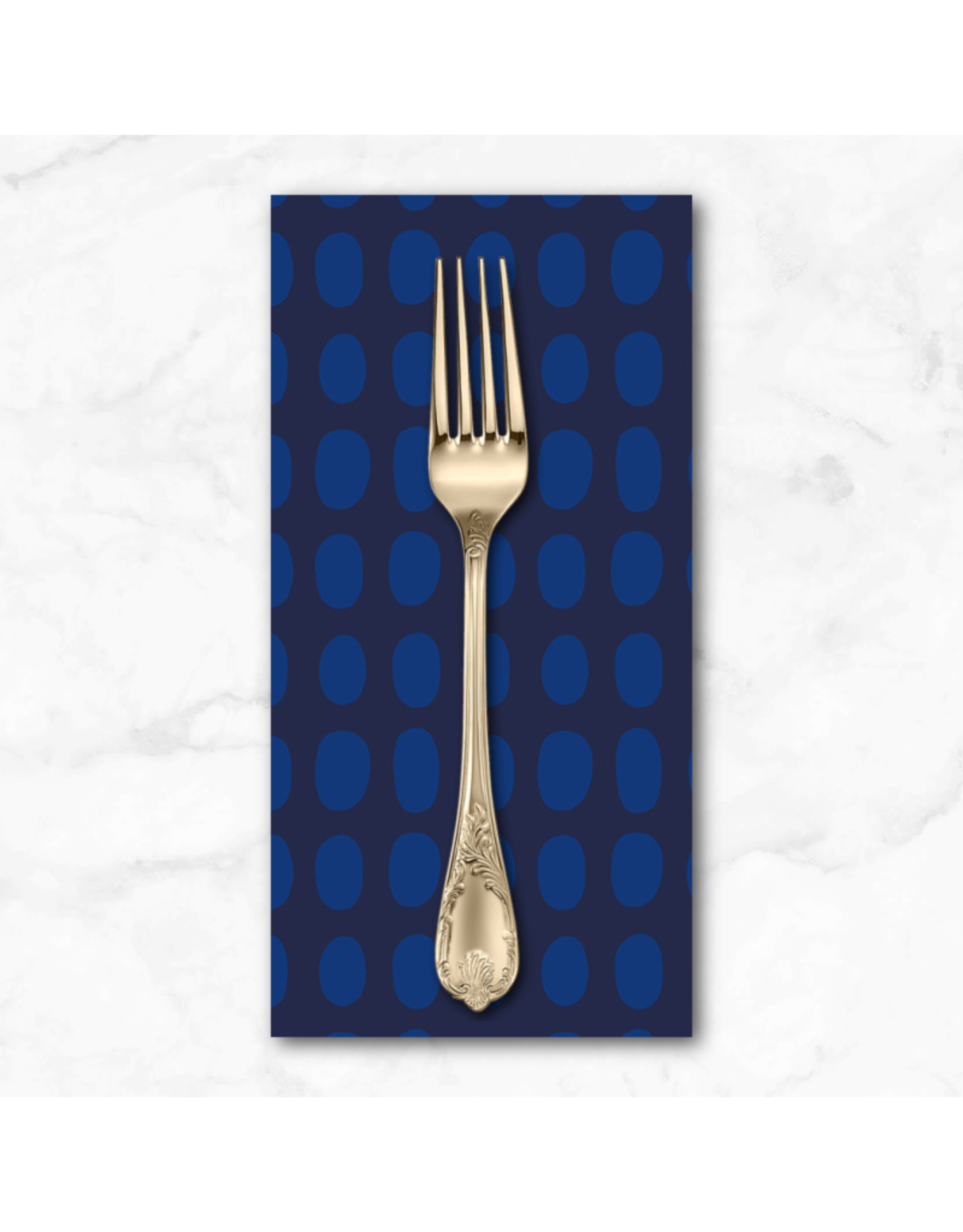 PD's Deborah Fisher Collection Night Rainbow, Spot in Blueberry, Dinner Napkin