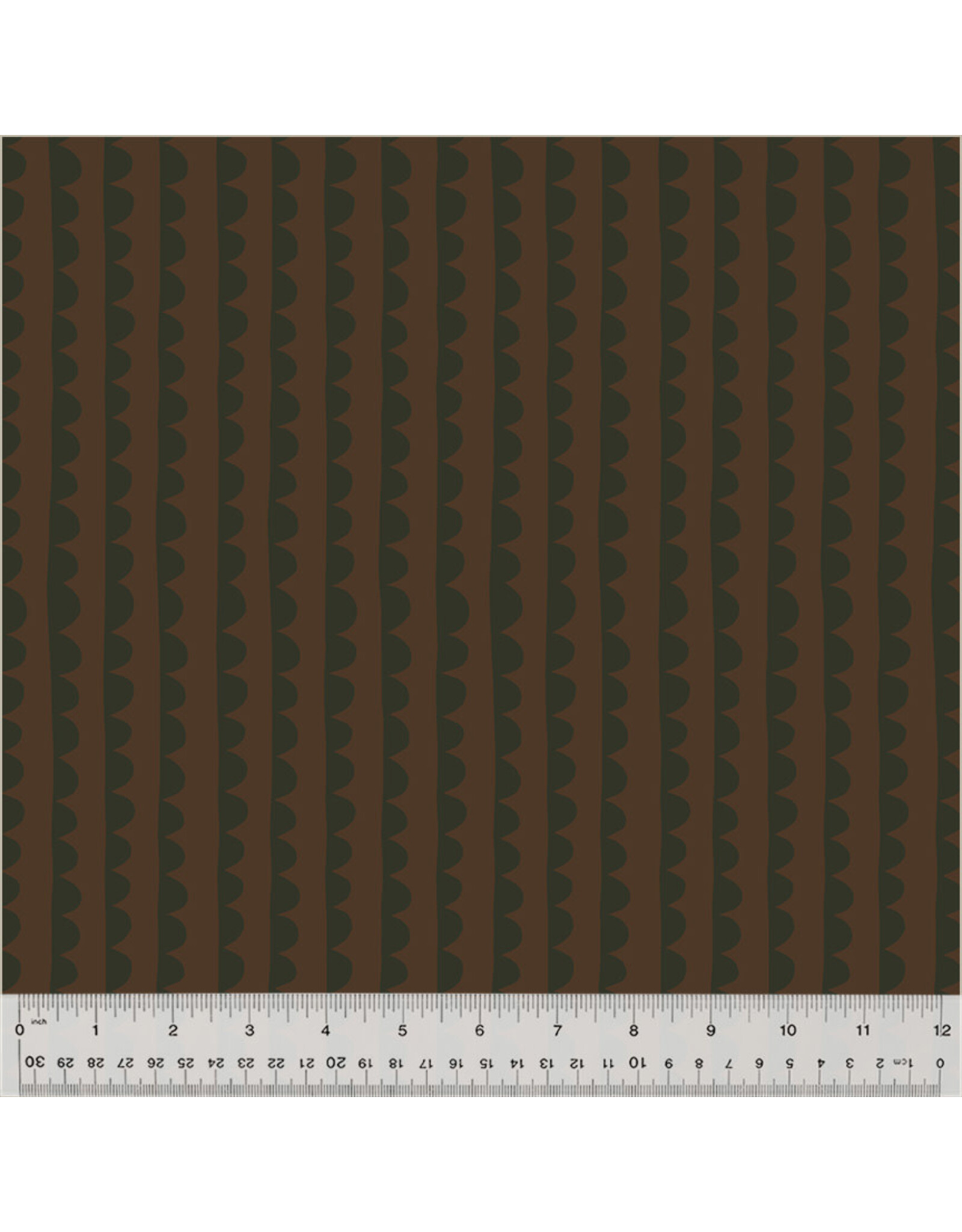 Deborah Fisher Night Rainbow, Scallop in Umber, Fabric Half-Yards