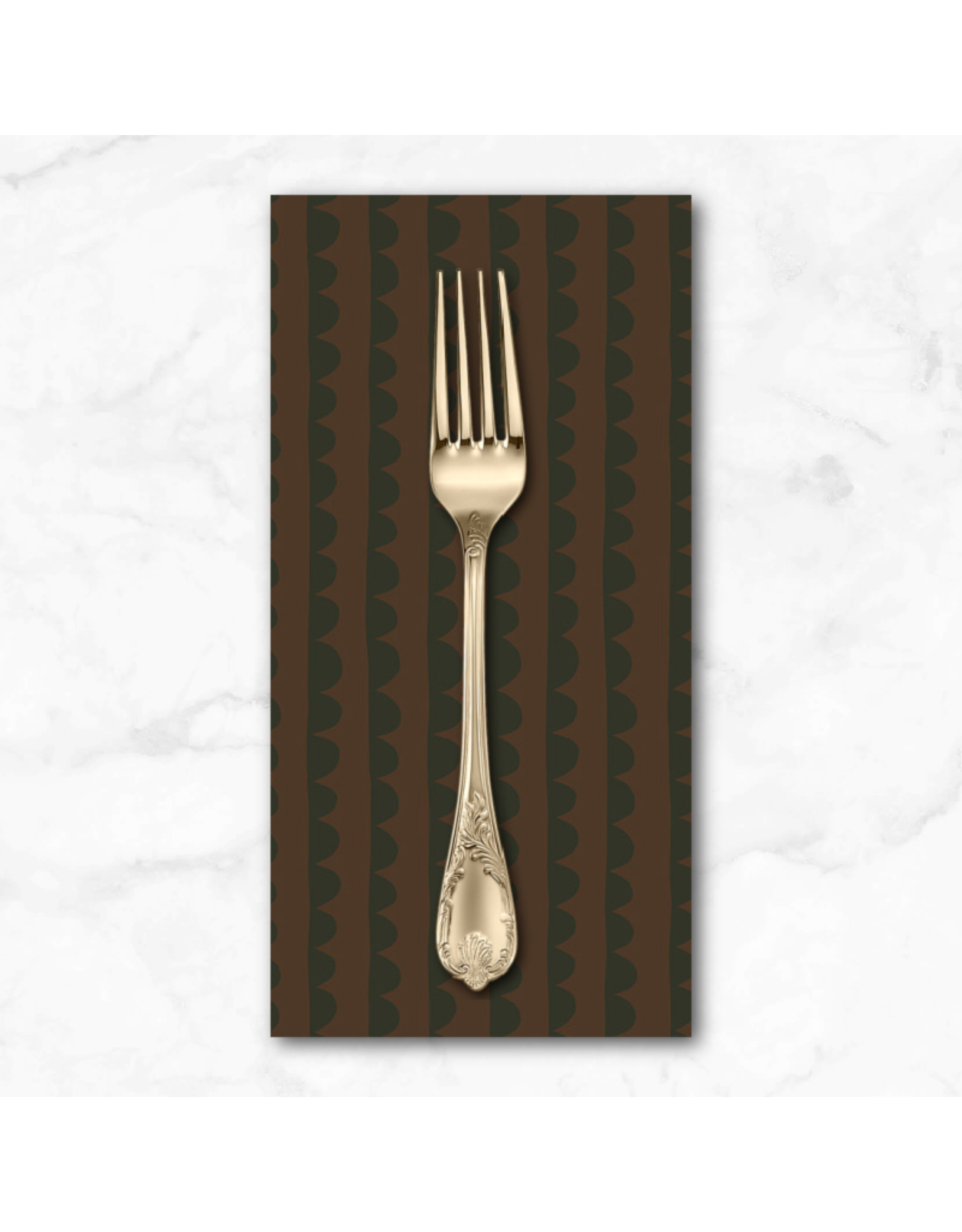 PD's Deborah Fisher Collection Night Rainbow, Scallop in Umber, Dinner Napkin