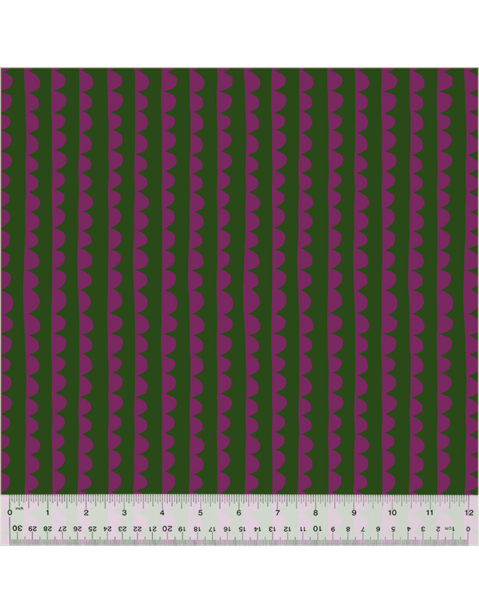 Deborah Fisher Night Rainbow, Scallop in Turnip, Fabric Half-Yards