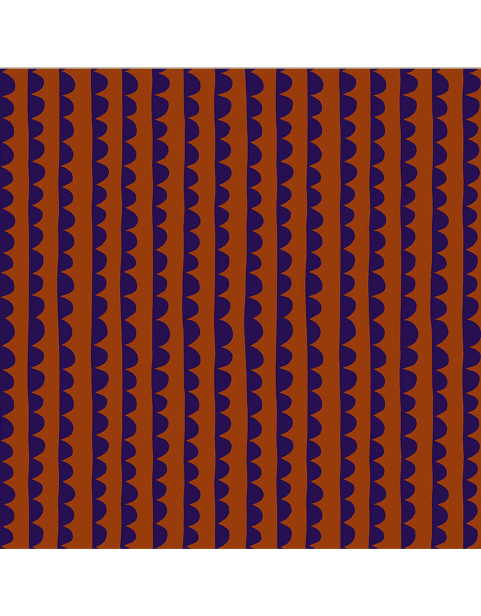 Deborah Fisher Night Rainbow, Scallop in Paprika, Fabric Half-Yards