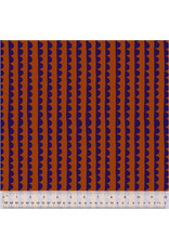 Deborah Fisher Night Rainbow, Scallop in Paprika, Fabric Half-Yards