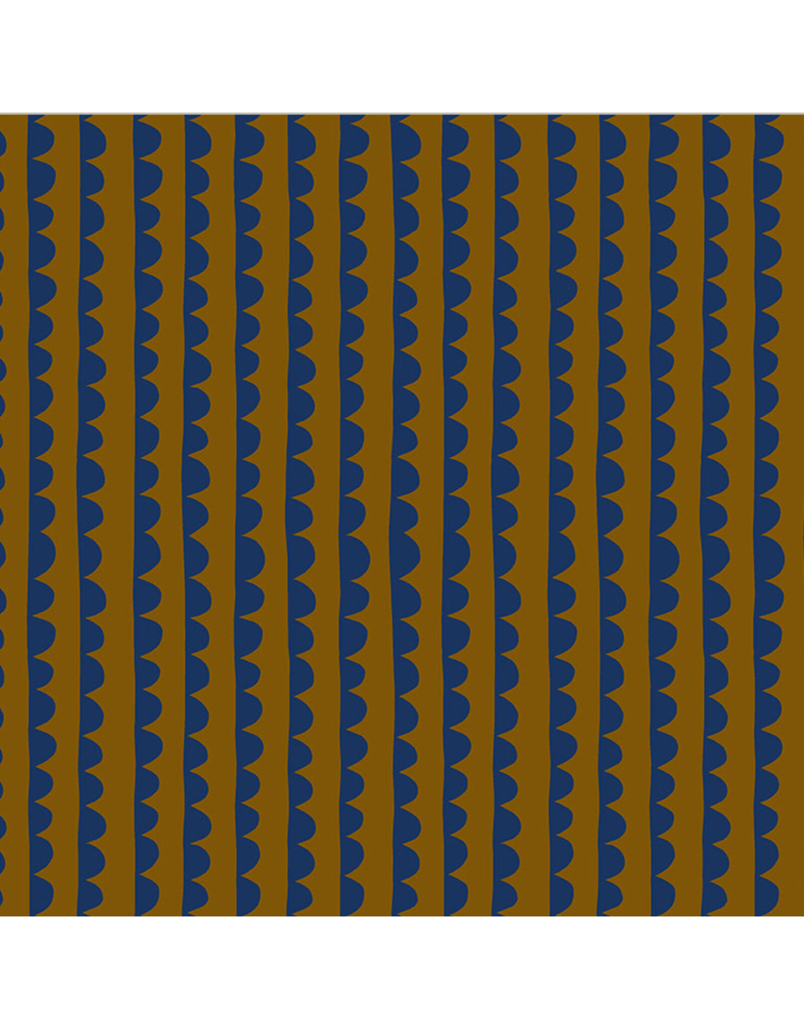 Deborah Fisher Night Rainbow, Scallop in Gingersnap, Fabric Half-Yards