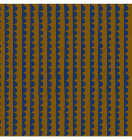 Deborah Fisher Night Rainbow, Scallop in Gingersnap, Fabric Half-Yards