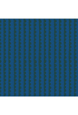 Deborah Fisher Night Rainbow, Scallop in Blue, Fabric Half-Yards