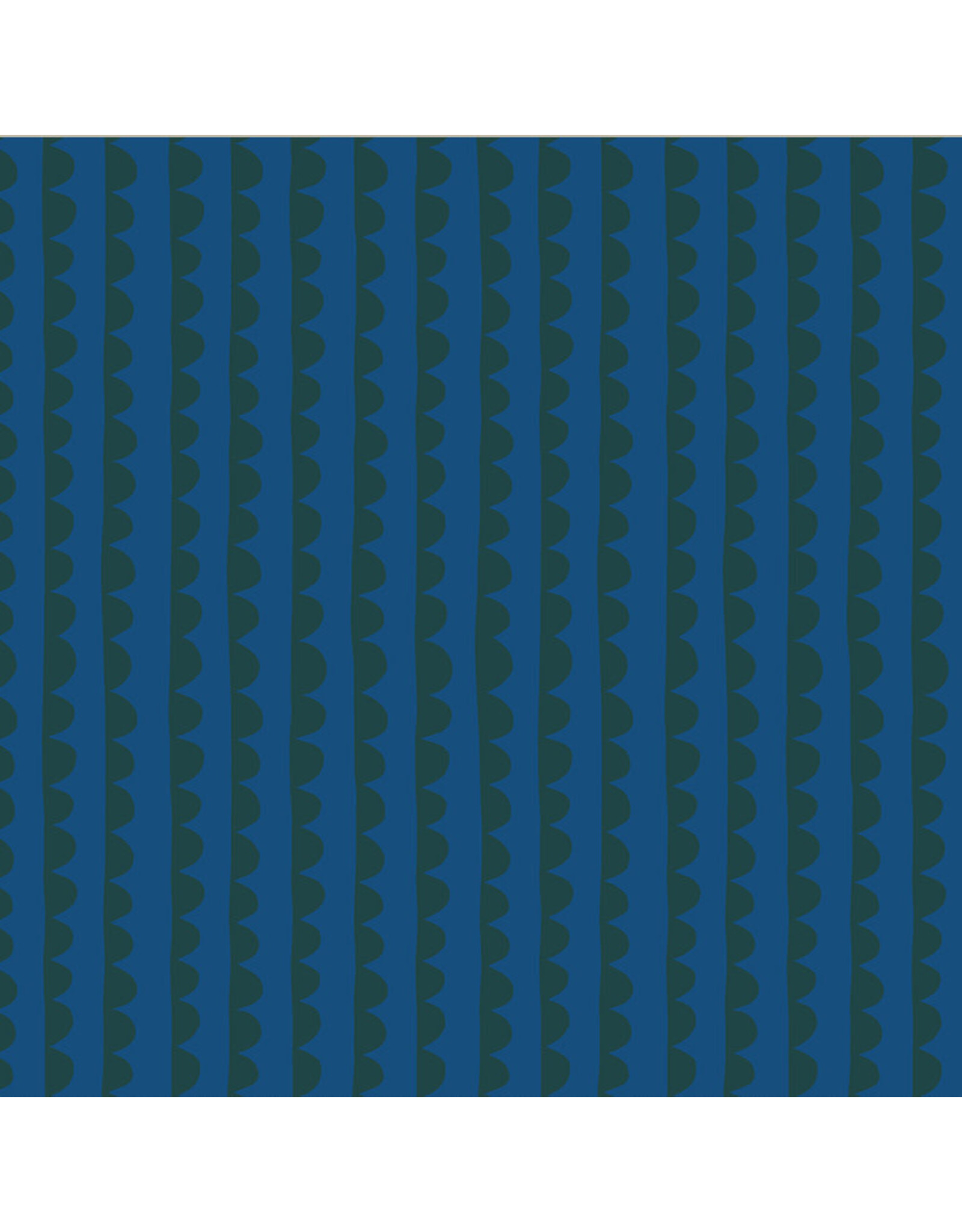 Deborah Fisher Night Rainbow, Scallop in Blue, Fabric Half-Yards