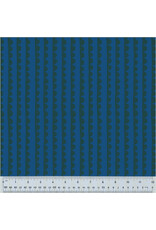 Deborah Fisher Night Rainbow, Scallop in Blue, Fabric Half-Yards