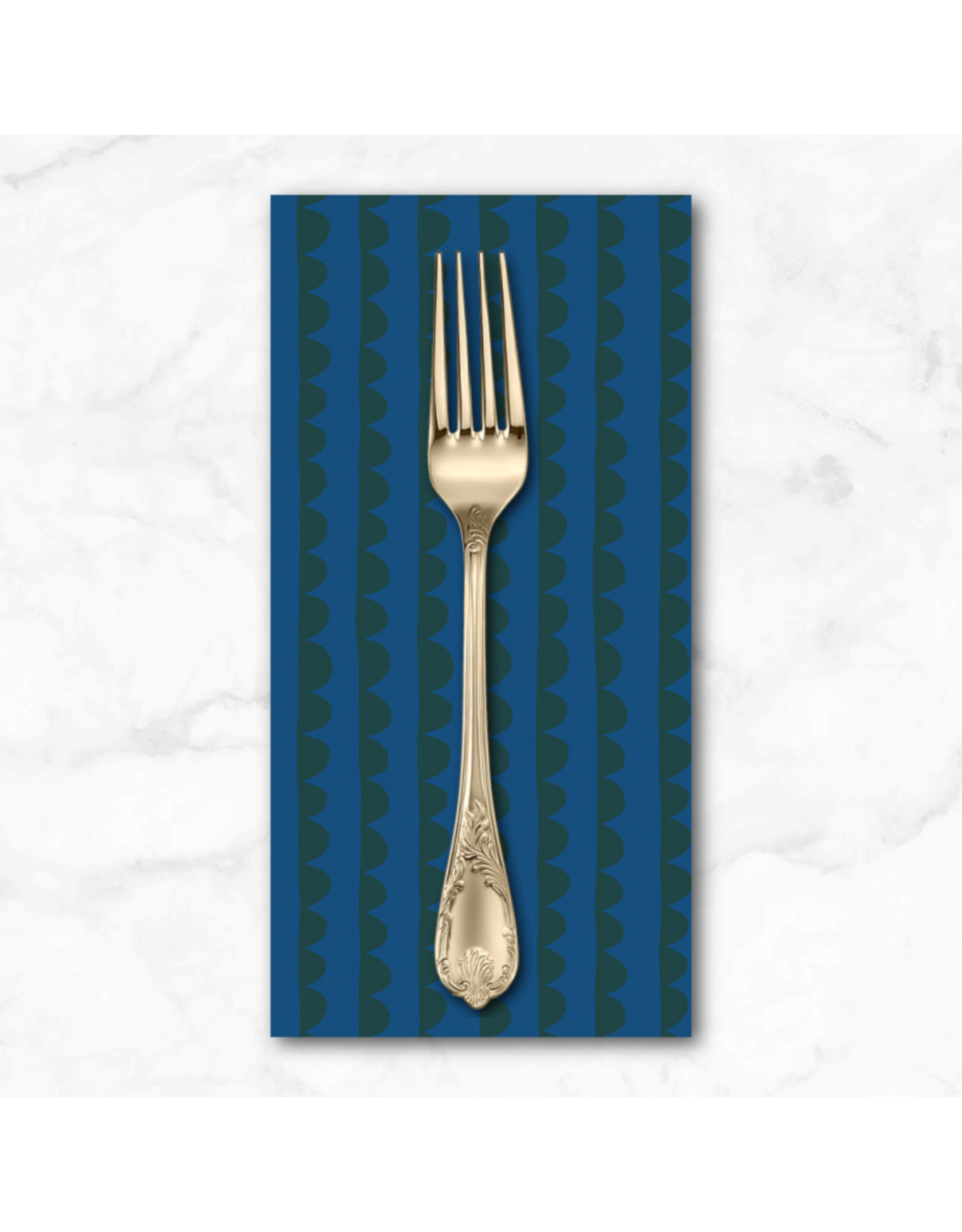 PD's Deborah Fisher Collection Night Rainbow, Scallop in Blue, Dinner Napkin