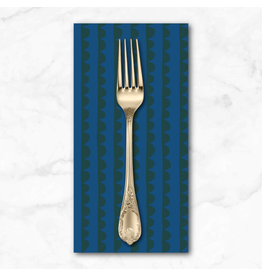 PD's Deborah Fisher Collection Night Rainbow, Scallop in Blue, Dinner Napkin