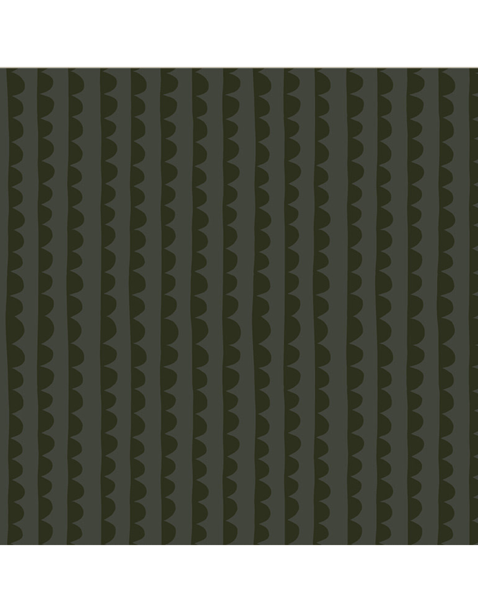 Deborah Fisher Night Rainbow, Scallop in Asphalt, Fabric Half-Yards