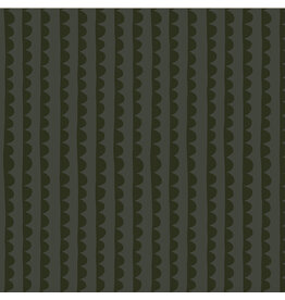 Deborah Fisher Night Rainbow, Scallop in Asphalt, Fabric Half-Yards