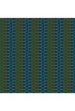 Deborah Fisher Night Rainbow, Boundless Binding in Mudpie, Fabric Half-Yards