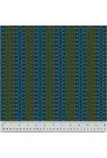 Deborah Fisher Night Rainbow, Boundless Binding in Mudpie, Fabric Half-Yards