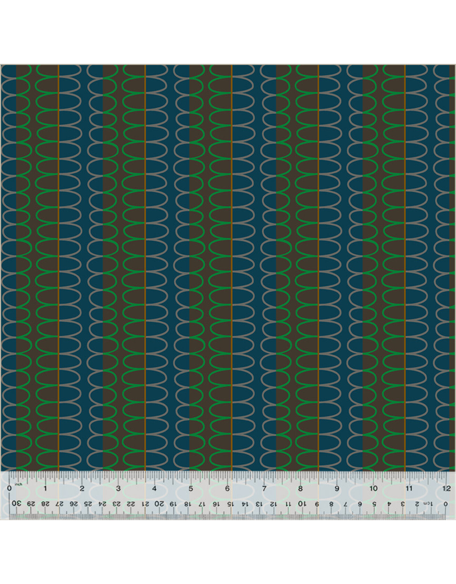 Deborah Fisher Night Rainbow, Boundless Binding in Mudpie, Fabric Half-Yards